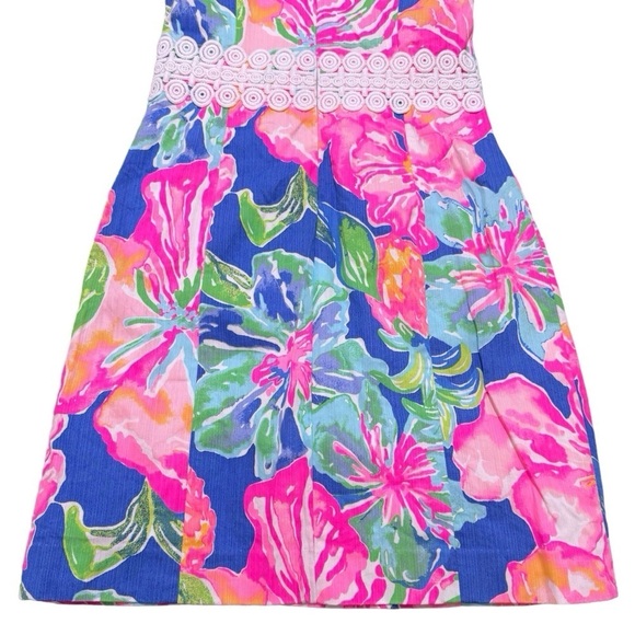 Lilly Pulitzer Ashlyn Shift Dress Size 2 Halter Beckon Blue Jungle Utopia 29555 - Picture 8 of 14